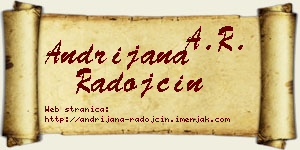 Andrijana Radojčin vizit kartica